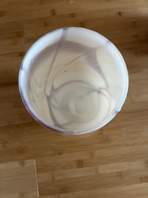 Vintage Glass Vase Purple And Beige By T Crístalli di Michelangelo - Thumbnail 5