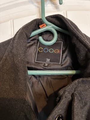 Coogi Wool Bomber Jacket Full Zip Black Sz 3x Streetwear Hipster Hip Hop Y2k - Thumbnail 3