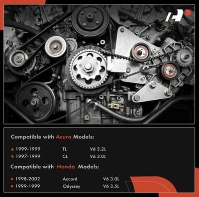 8 Pcs Timing Belt Kit & Water Pump for2001 Honda Accord 3.0L V6 - Thumbnail 5
