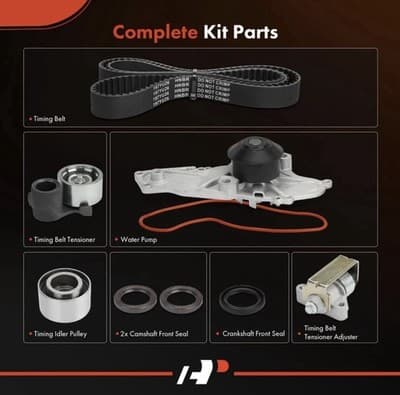 8 Pcs Timing Belt Kit & Water Pump for2001 Honda Accord 3.0L V6 - Thumbnail 6