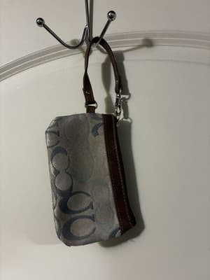 Coach Blue Logo Pouch From Japan - Thumbnail 2