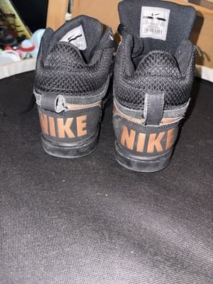 Nike Womens Court Borough Low Suede Trainers US 6.5 861533-002 Black/Gold - Thumbnail 4