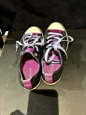 Converse black and purple/pink low-top sneakers - Thumbnail 2