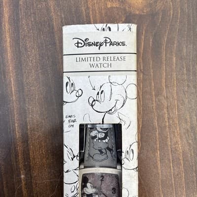Vintage Black And White Mickey Watch New Needs Battery - Thumbnail 2