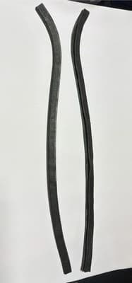 1966-1970 MOPAR B BODY BLACK WELT TRIM PILLAR COVERS CORONET CHARGER ROADRUNNER - Thumbnail 2