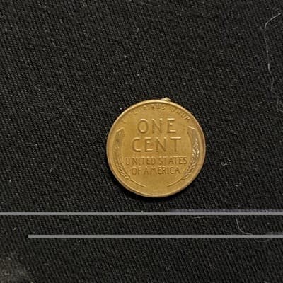 1944 Lincoln Wheat Penny No Mint Mark “L” on Rim “W” Misaligned Error - Thumbnail 2