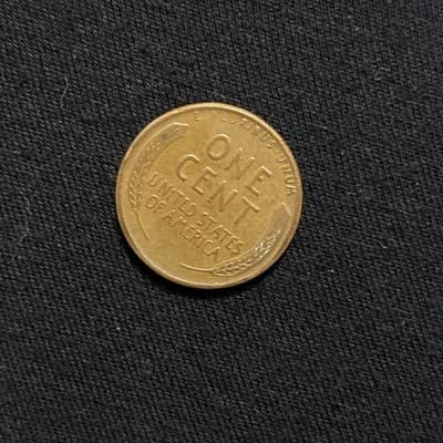 1944 Lincoln Wheat Penny No Mint Mark “L” on Rim “W” Misaligned Error - Thumbnail 4