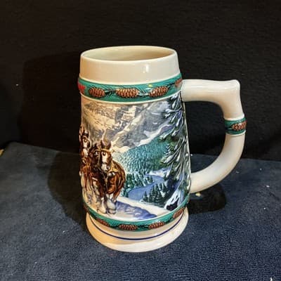 Budweiser 1993 Beer Stein Special Delivery Holiday Series Mug - Thumbnail 3