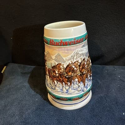 Budweiser 1993 Beer Stein Special Delivery Holiday Series Mug - Thumbnail 2