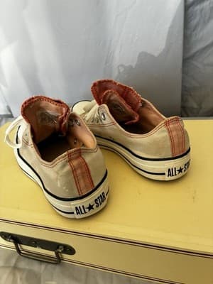 CONVERSE Chuck Taylor All Star Women's 7 Double Tongue Off White/Orange - Thumbnail 4
