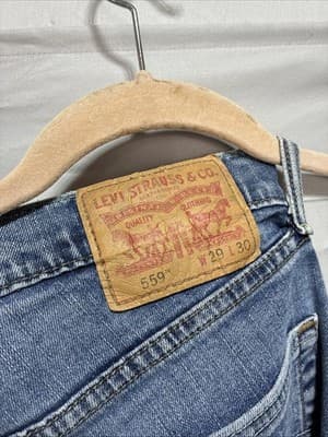 Levi's 559 Men's Jeans Blue Denim W29 L30 Straight Leg Cotton - Thumbnail 5