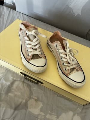 CONVERSE Chuck Taylor All Star Women's 7 Double Tongue Off White/Orange - Thumbnail 2