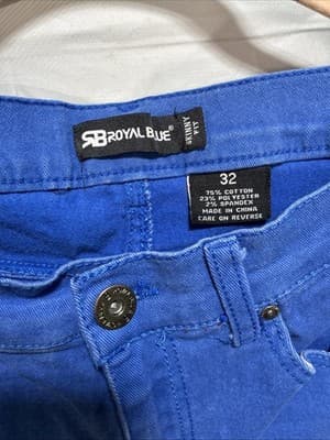 Royal Blue Shorts Skinny Fit Size 32 - Thumbnail 2