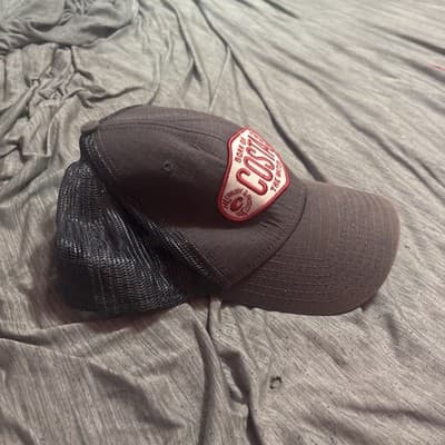 COSTA DEL MAR Trucker Hat Mens Snapback Gray Distressed Born On The Water - Thumbnail 2