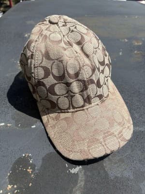 Coach Signature Cap Adjustable Buckle Strap Size Medium/Large Brown/Khaki - Thumbnail 2