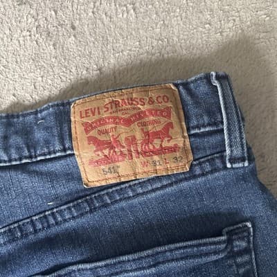 Levi's Premium Men 541 Athletic Taper Fit Zip Fly Stretch Jeans 31x32 Blue - Thumbnail 5