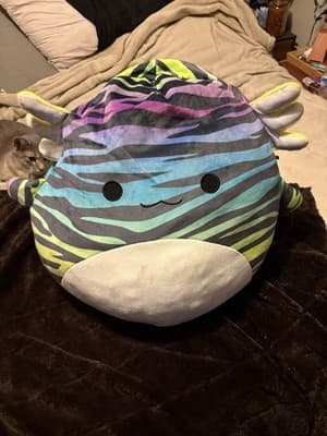 Squishmallows 16" Black and Rainbow Axoloti Stuffed Plush