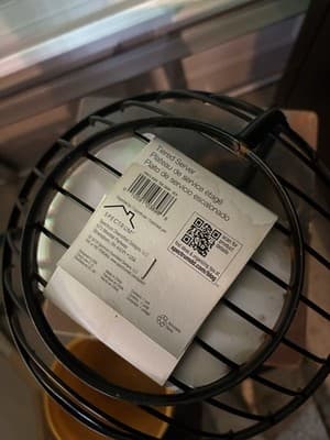 Black Metal 2 Tier Fruit Vegetable Basket Bowl Display Stand - Thumbnail 3