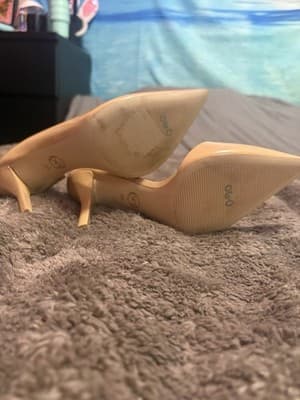 Michael Kors d'orsay Nude Beige Patent Leather Heels Worn Once 9 - Thumbnail 4