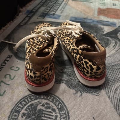 Hush Puppies Sabine Genuine Calf Hair Leopard Bounce Plus Sneaker Sz 8.5 - Thumbnail 3