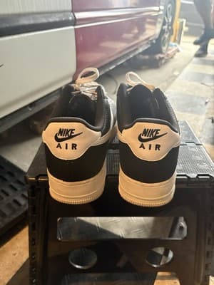Nike Air Force 1 Men's Size 15 Black And White Worn Few Time - Thumbnail 2