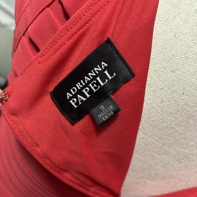 Adrianna Papell Fuchsia Spandex Knee Long Pencil Women’s 012184030 Size 8 Dress - Thumbnail 3