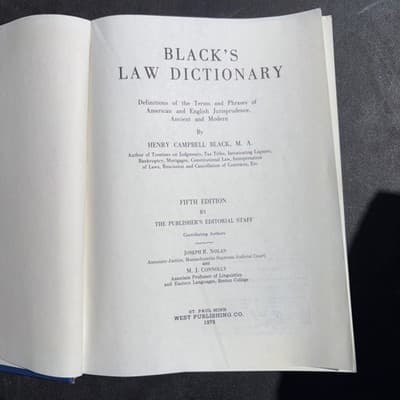 blacks BLACK'S LAW DICTIONARY with pronunciations hardcover fifth edition - Thumbnail 2