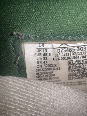 Nike Air J 1 Retro High OG "Gorge Green" Men's Size 14 Very Clean - Thumbnail 6