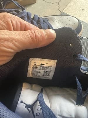Nike J 1 Retro High Sz 14 Golf Patent Midnight Navy Sneakers Barely Worn￼ - Thumbnail 5