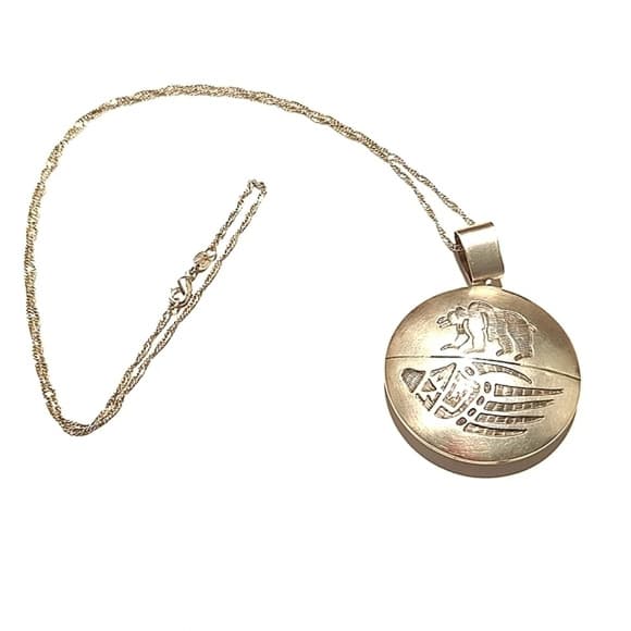 Vintage Navajo Sterling silver bear necklace - Thumbnail 7