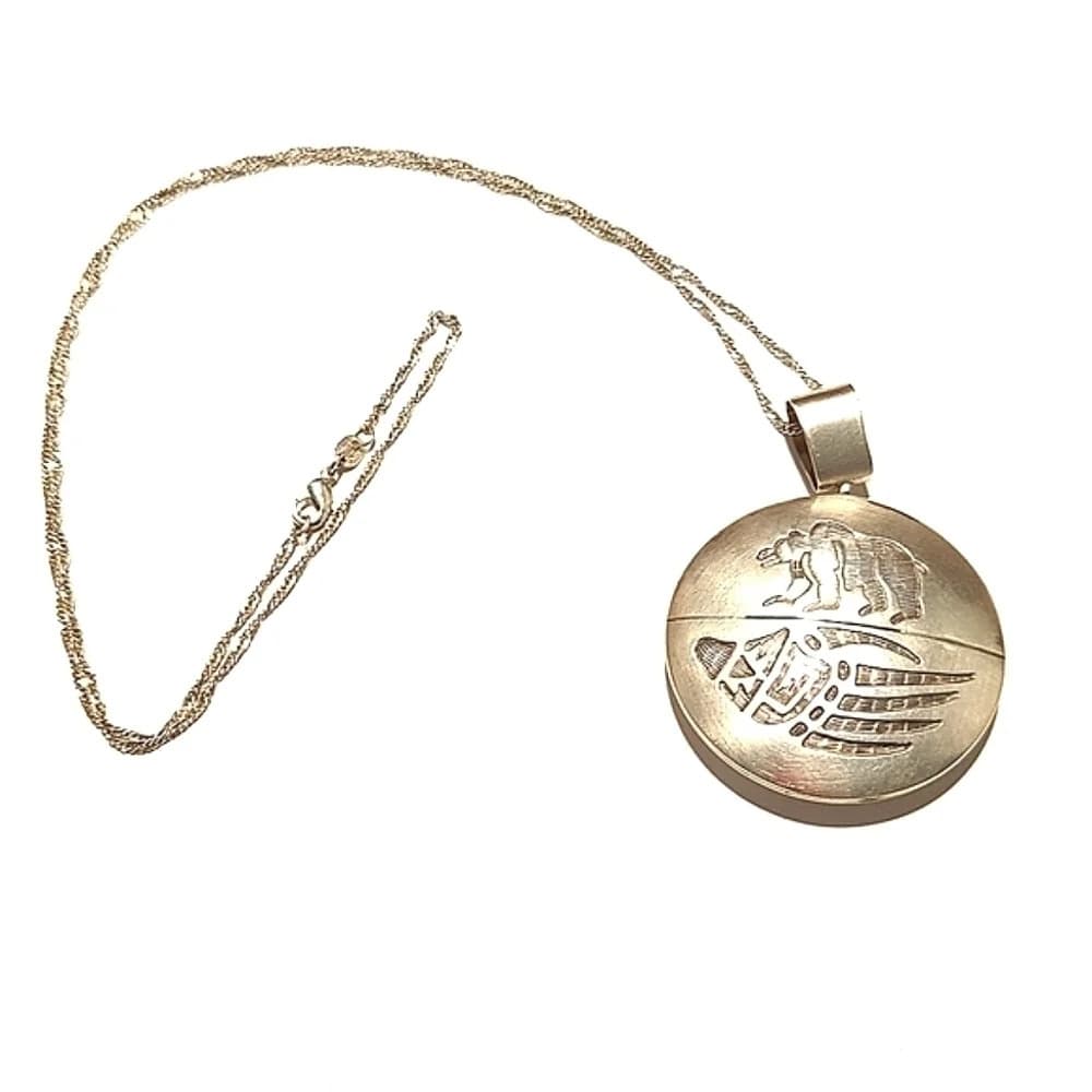Vintage Navajo Sterling silver bear necklace - Thumbnail 6