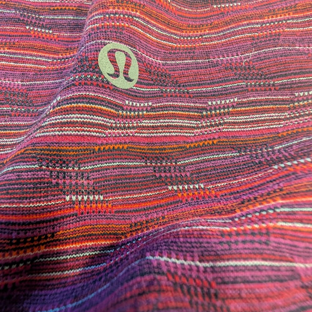 lululemon athletica Purple Striped Performance Leggings - Thumbnail 2