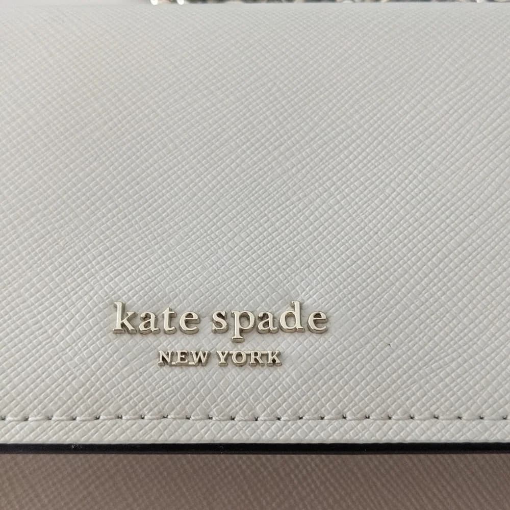 Kate Spade Willow Wallet cream Tan Leather Chain strap crossbody Bag - Thumbnail 2