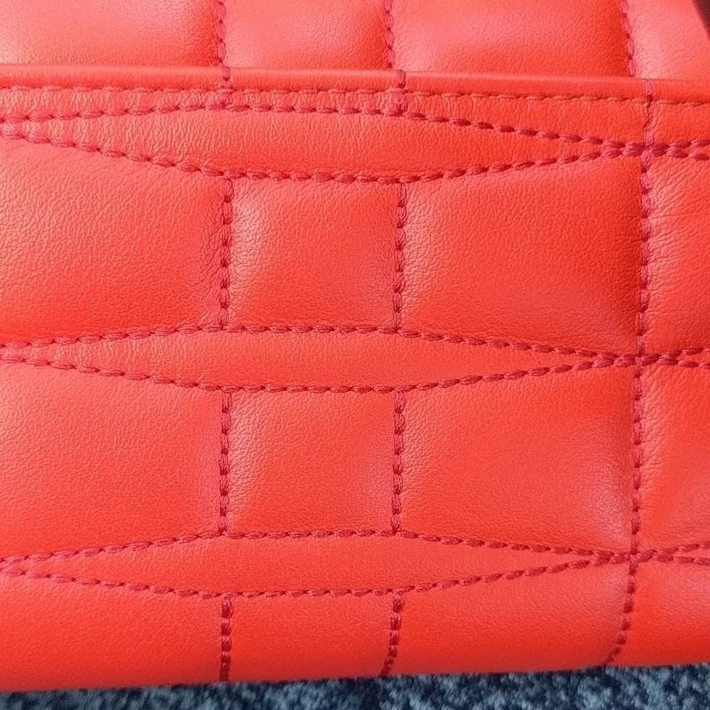 Kate Spade cherry red lacey signature quilted leather Wallet flame - Thumbnail 2