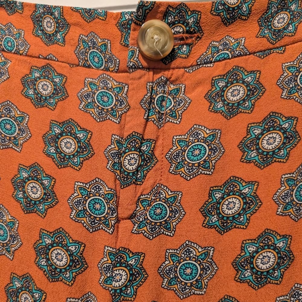 Anthropologie Elevenses Summer Wide-Leg Palazzo Pants Side pockets - Thumbnail 3