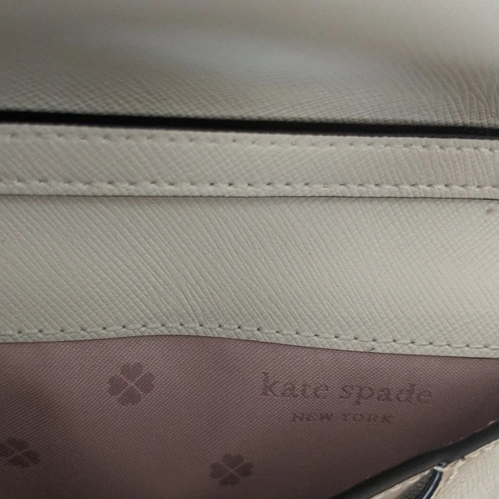 Kate Spade Willow Wallet cream Tan Leather Chain strap crossbody Bag - Thumbnail 6