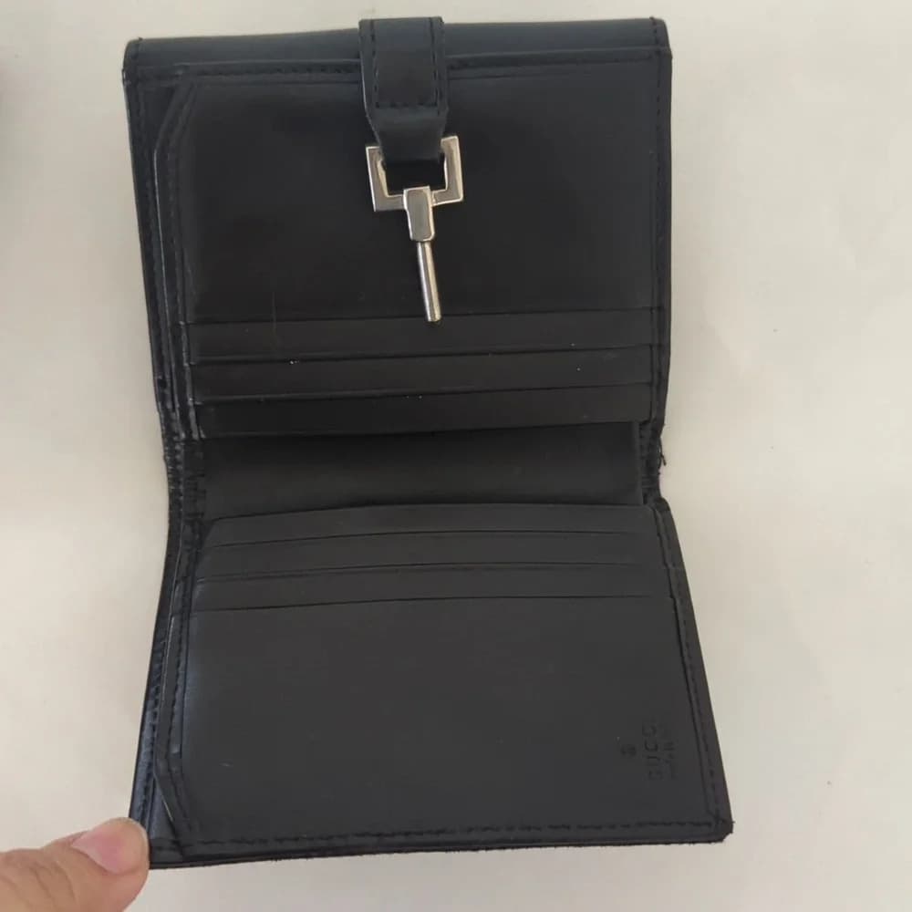 Gucci monogram logo silver lock wallet - Thumbnail 6