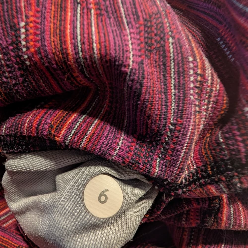 lululemon athletica Purple Striped Performance Leggings - Thumbnail 3
