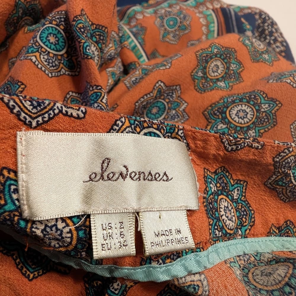 Anthropologie Elevenses Summer Wide-Leg Palazzo Pants Side pockets - Thumbnail 5