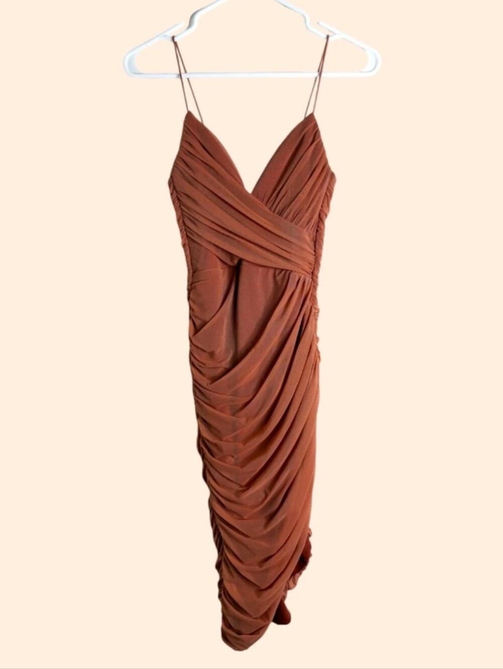 Nookie Ruched Spaghetti-Strap Boho Festival Summer Wedding Party Dress - Thumbnail 6