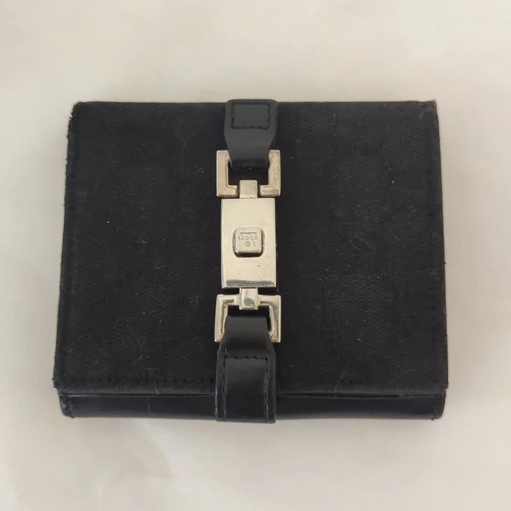 Gucci monogram logo silver lock wallet - Thumbnail 2
