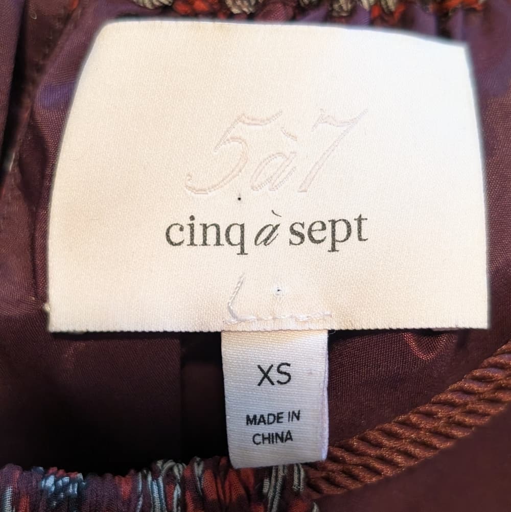 Cinq a sept Silk Boho Hippie Fairy Maroon Halter Top Size XS - Thumbnail 7