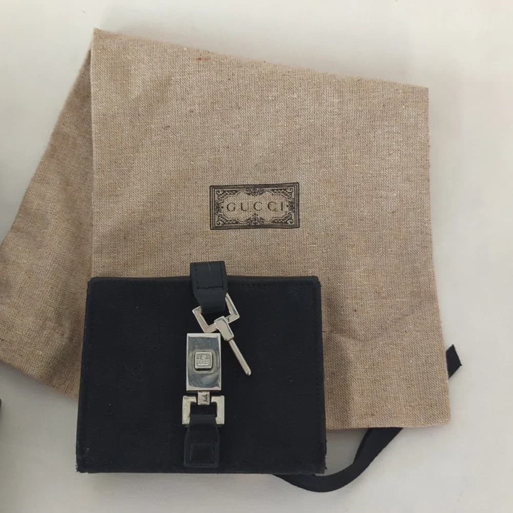 Gucci monogram logo silver lock wallet - Thumbnail 12
