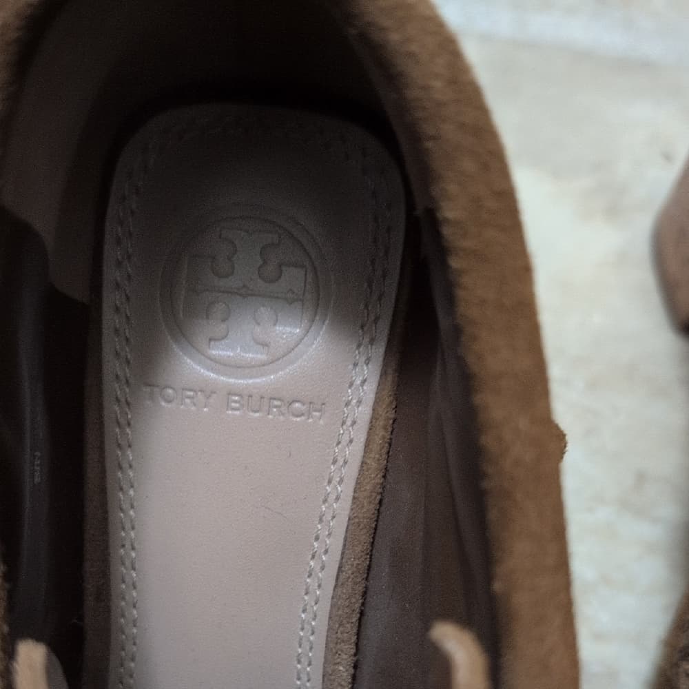 Tory Burch Huntington Fringe Embroidered Brown Suede Women's Shoes Booties‎ - Thumbnail 4
