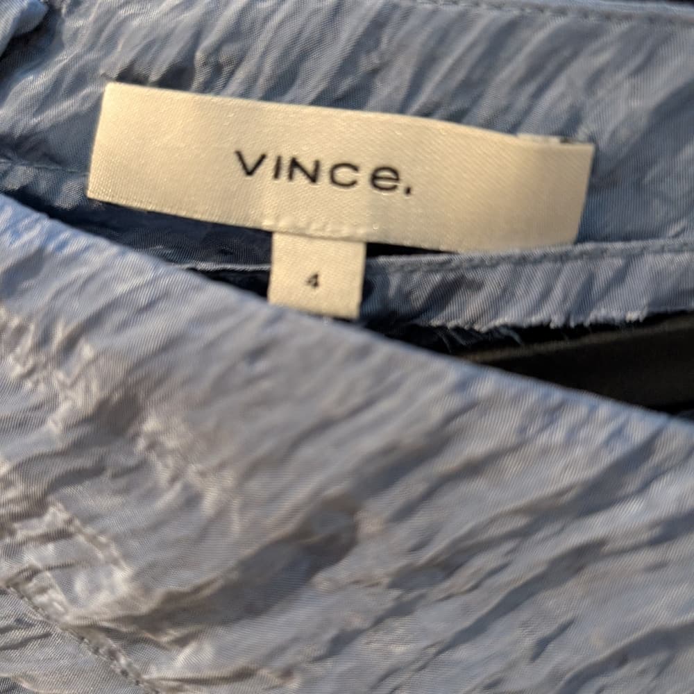 Vince Light Blue Crinkled Midi Skirt - Thumbnail 2
