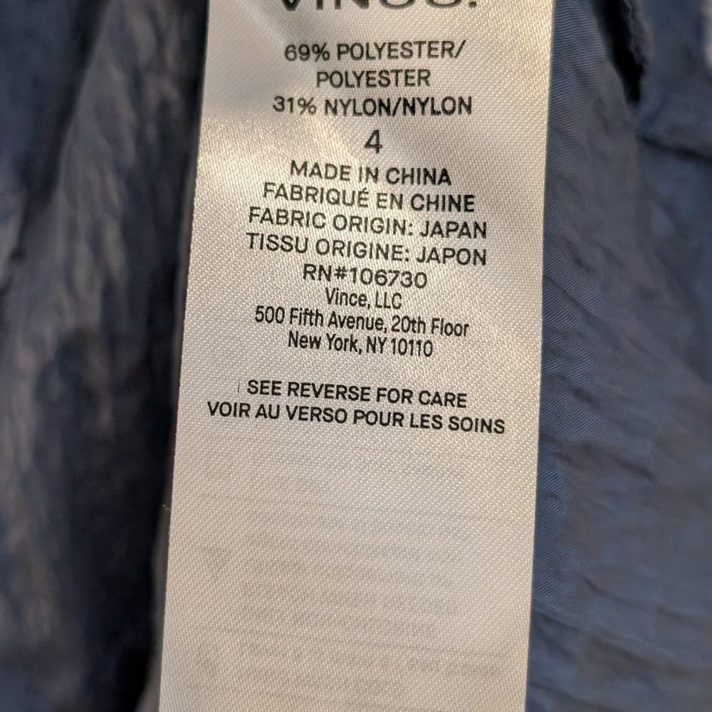 Vince Light Blue Crinkled Midi Skirt - Thumbnail 3