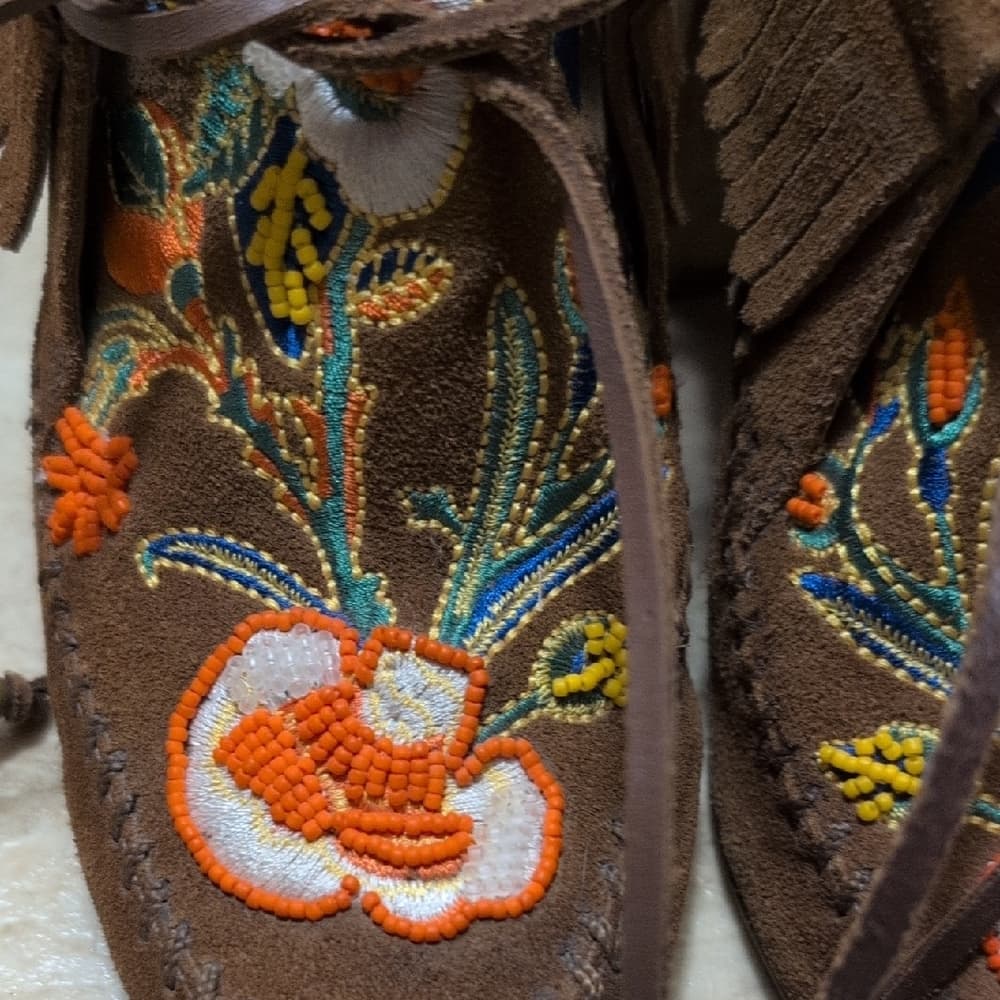 Tory Burch Huntington Fringe Embroidered Brown Suede Women's Shoes Booties‎ - Thumbnail 3