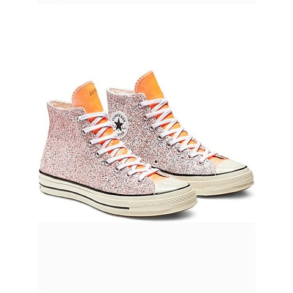 Converse Chuck Taylor All Star JW Anderson Colorblock Glitter Hightop Sneakers - Thumbnail 7