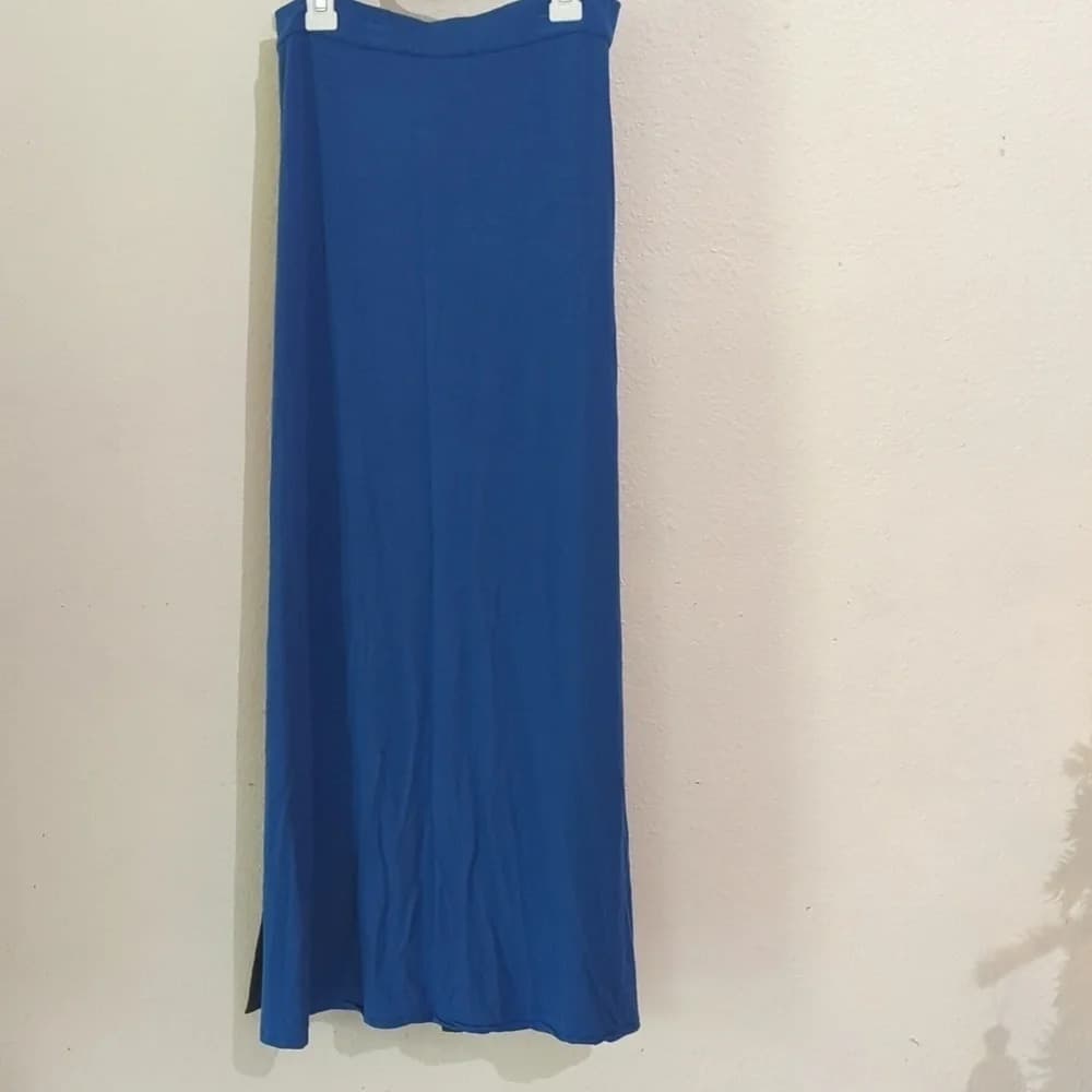 Vintage silk Italy Boho button high waist Coastal Y2k maxi skirt - Thumbnail 5