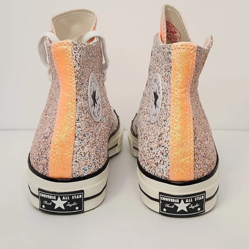 Converse Chuck Taylor All Star JW Anderson Colorblock Glitter Hightop Sneakers - Thumbnail 5